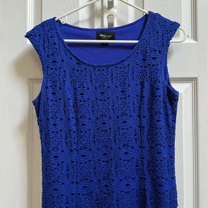 RN Studio by Ronni Nicole Blue Eyelet Sleeveless Dress 💙